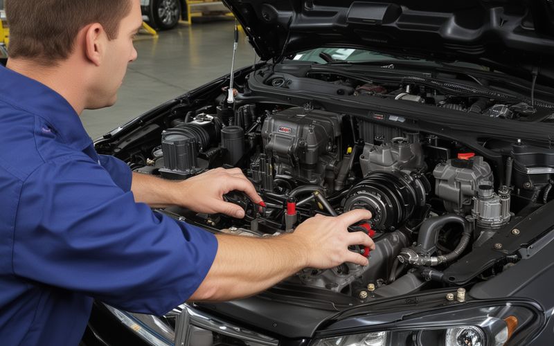 Automotive transmission service and maintenance tools with professional transmission equipment