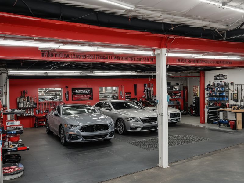 State-of-the-art automotive diagnostic equipment including computer scanners and modern diagnostic tools